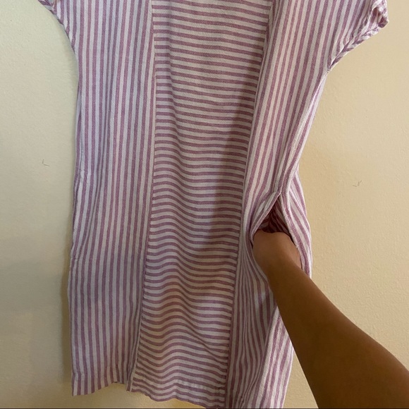 madewell linen dress button back pinkish - Picture 6 of 6